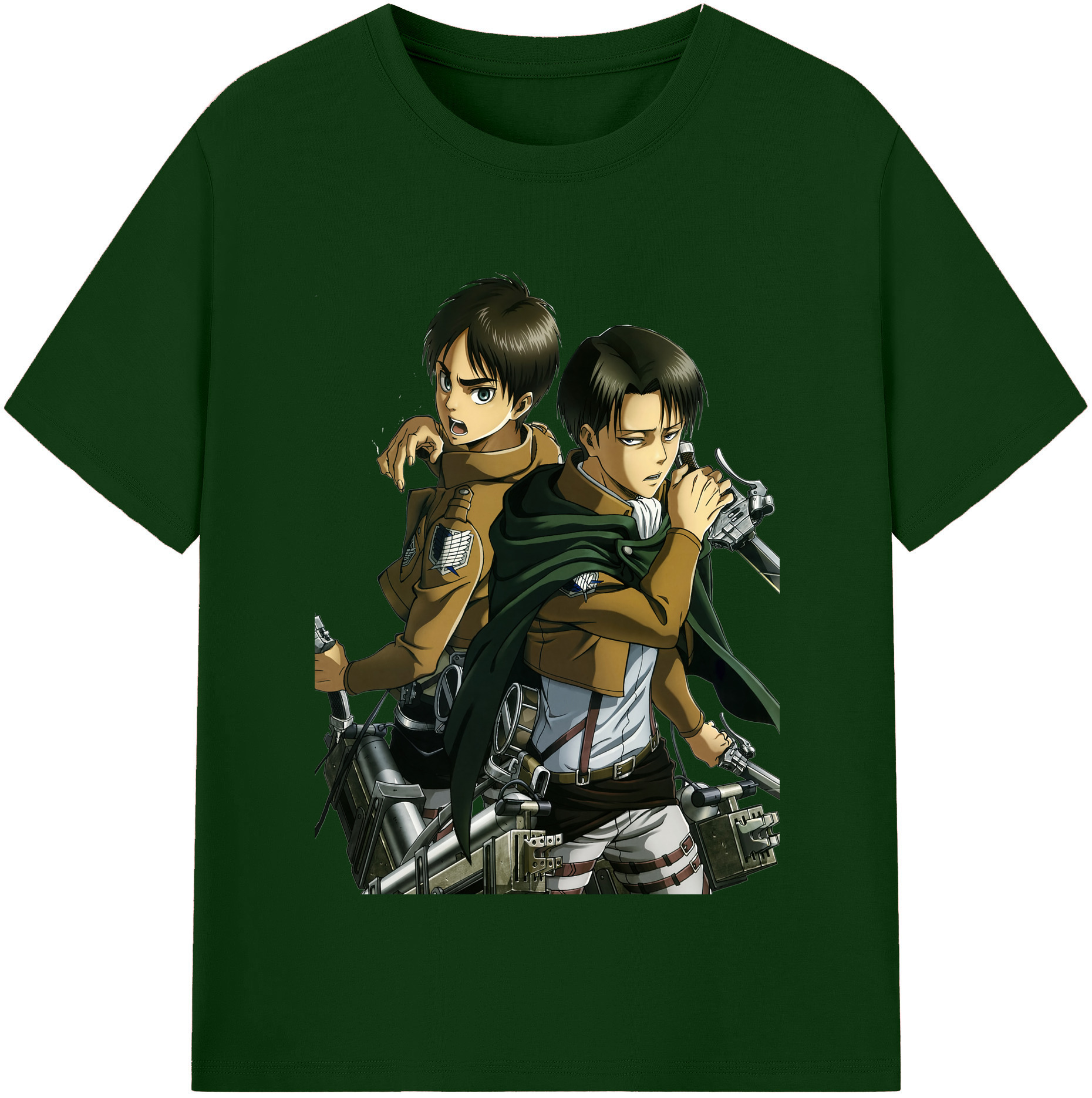 （画像用） 進撃の巨人 リヴァイ·アッカーマン Attack on Titan Levi Ackerman 綿100％半袖Tシャツ（フロントプリント）